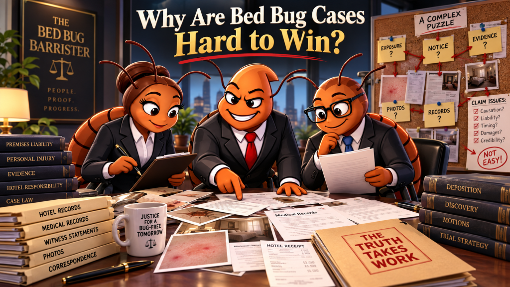 why are bed bug cases so hard to win